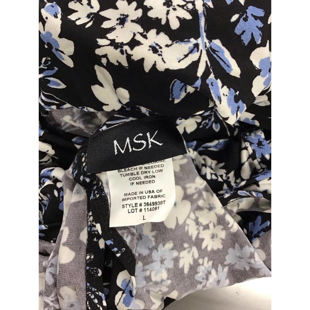 MSK women’s maxi dress size large navy 410 black floral new from JCPenney - Picture 4 of 4
